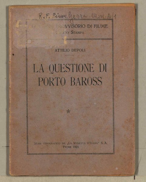 La questione di porto Baross